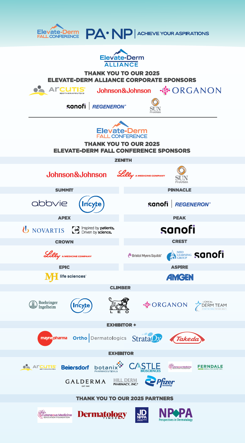 Fall 2025 Sponsor Thank You
