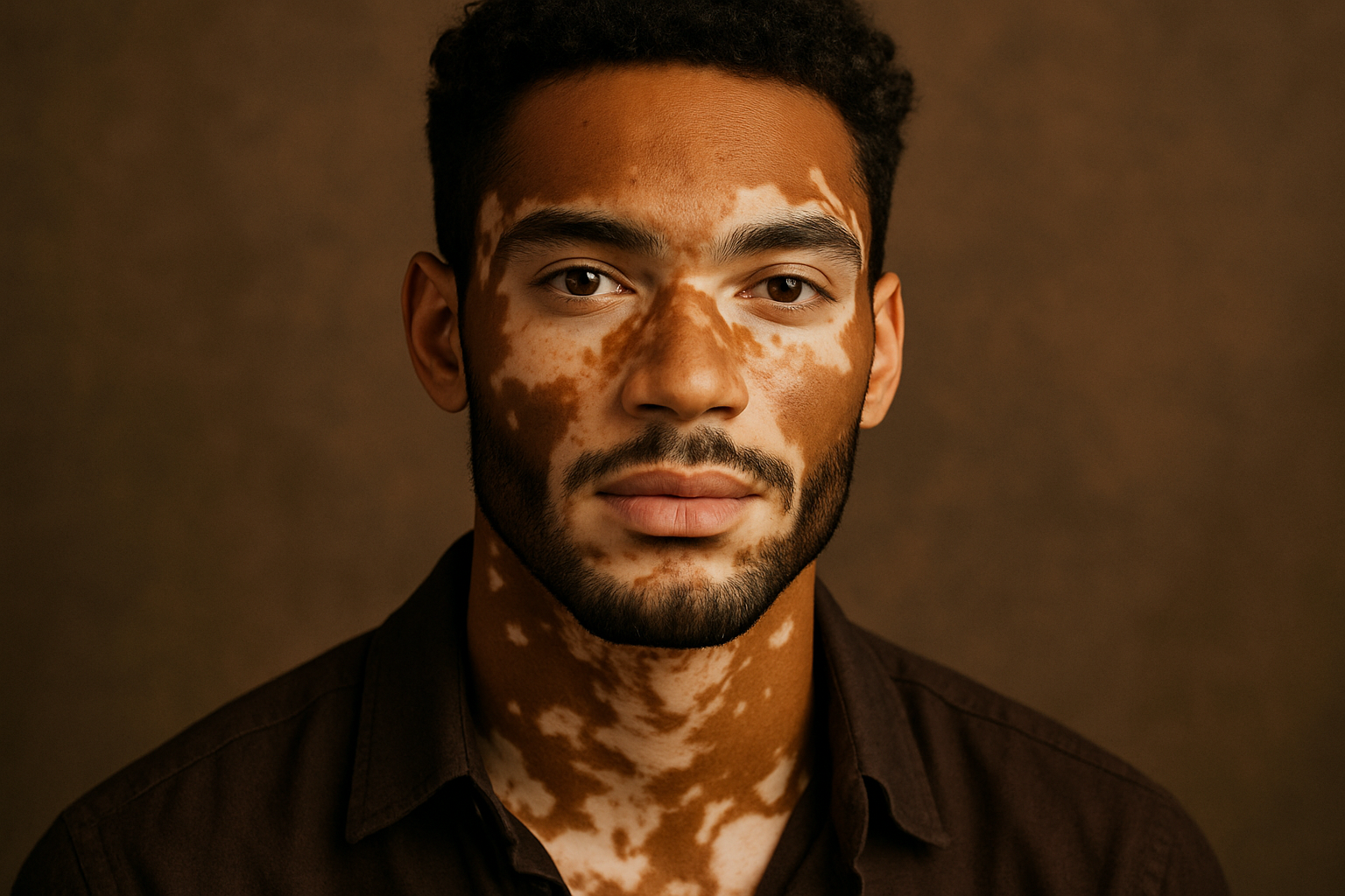 man with vitiligo
