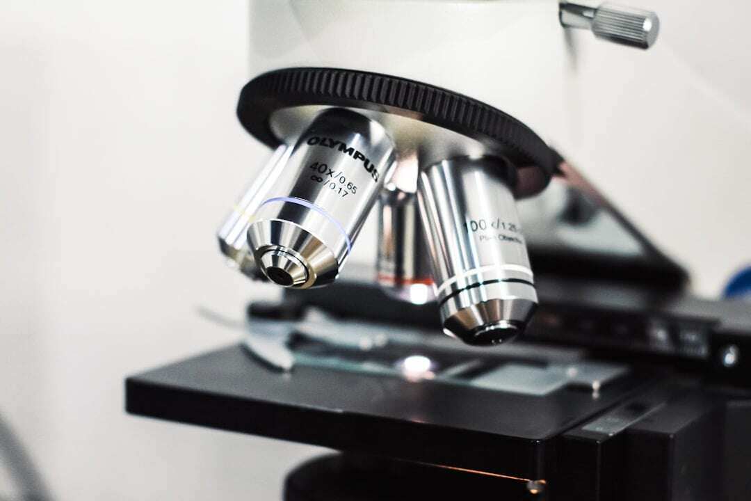 close up of microscope